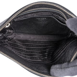 Prada Black Pebbled Leather Crossbody Bag
