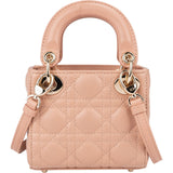 Christian Dior Lambskin Micro Lady Dior Crossbody Handbag