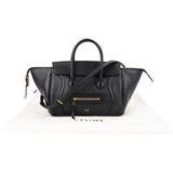Celine Grained Calfskin Luggage East West Nano Handbag
