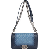 Chanel Quilted Lambskin Boy Single Flap Crossbody Bag xx maße - vintageandkickz