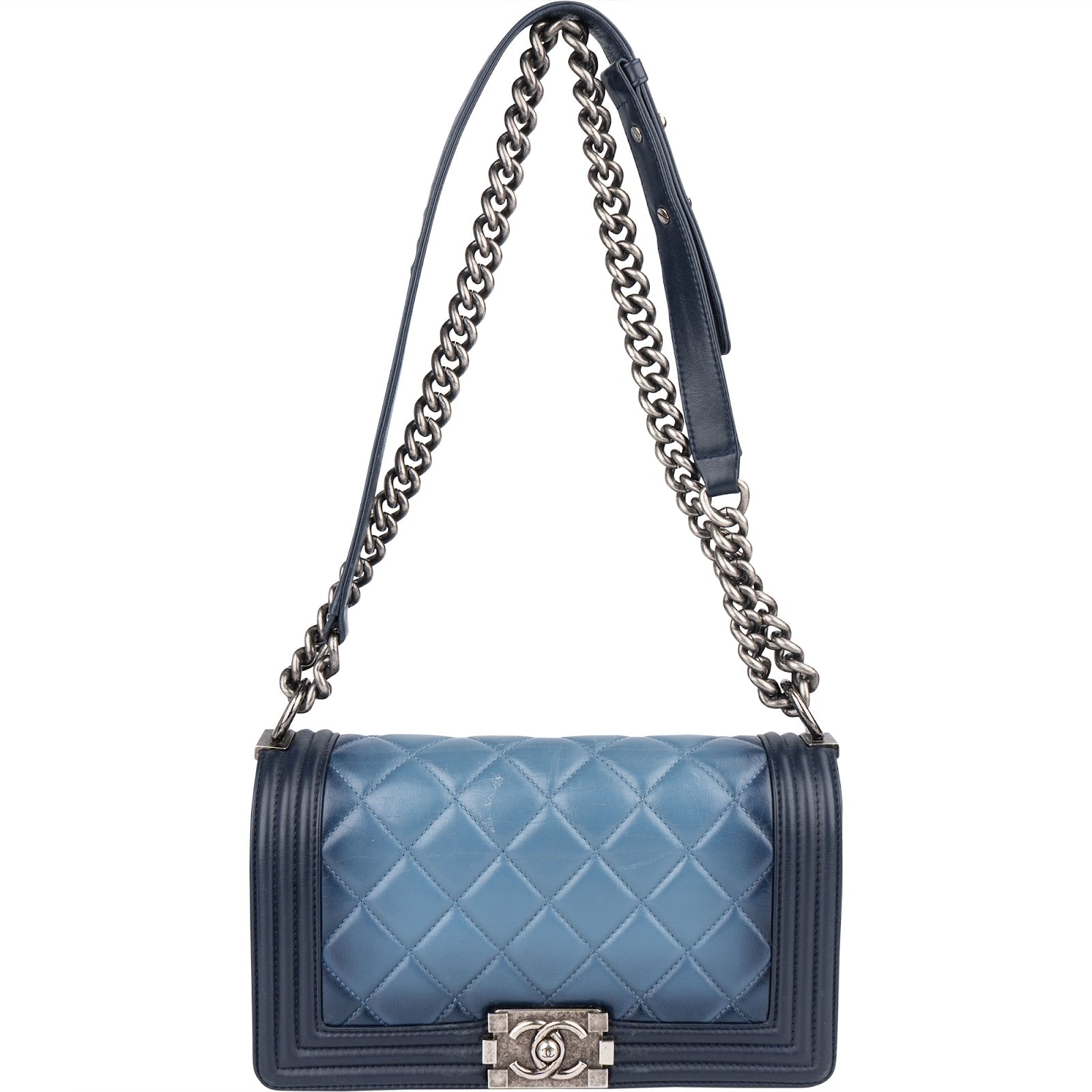 Chanel Quilted Lambskin Boy Single Flap Crossbody Bag xx maße - vintageandkickz