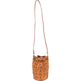 MCM Monogram Visetos Drawstring Bucket Crossbody Bag