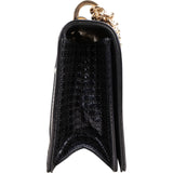 Christian Dior Metallic Patent Leather Diorama Flap Crossbody Bag