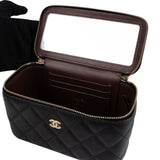 Chanel Quilted Caviar Leather Vanity Case Crossbody Bag