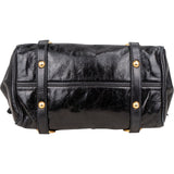 Miu Miu Black Vitello Lux Leather City Handbag