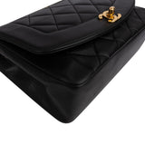 Chanel Quilted Lambskin Diana 24K Gold Diana Single Flap Crossbody Bag
