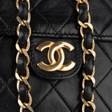 Chanel Quilted Lambskin CC Single Flap Shoulder Bag