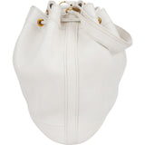 Hermès White Leather Market GM Tsubal Bucket Shoulder Bag