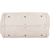Chloé White Grained Leather Paddington Handbag