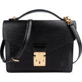 Louis Vuitton Noir Epi Leather Monceau Handbag