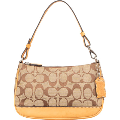 Coach Signature Monogram Pochette Handbag