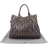 Miu Miu Quilted Matelassé Nappa Leather Tote Handbag