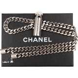 Chanel Palladium Silver Chain Lariat Bolo Lagerfeld Necklace