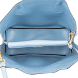 Prada Blue Saffiano Leather Tote Double Handbag