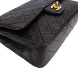 Chanel Quilted Lambskin Medium 24K Gold Double Flap Shoulder Bag