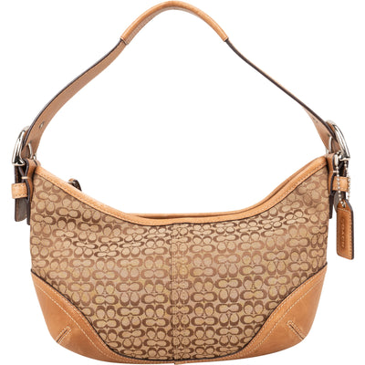 Coach Monogram Signature Small Hobo Shoulder Bag