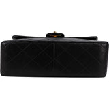 Chanel Quilted Lambskin Rectangular 24K Gold Single Flap Crossbody Bag