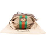 Gucci Monogram GG Supreme Canvas Butterfly Web Crossbody Bag