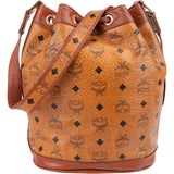 MCM Monogram Visetos Drawstring Bucket Crossbody Bag