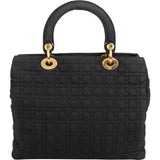 Christian Dior Quilted Nylon Medium Lady Dior Handbag