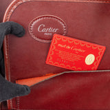 Cartier Bordeaux Leather Must de Cartier Vintage Briefcase Coffer Handbag