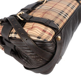Burberry Pleated Haymarket Check Kentoville Handbag