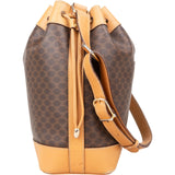 Celine Macadam Canvas Drawstring Bucket Shoulder Bag