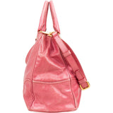 Prada Pink Vitello Lux Shine Leather Tote Handbag