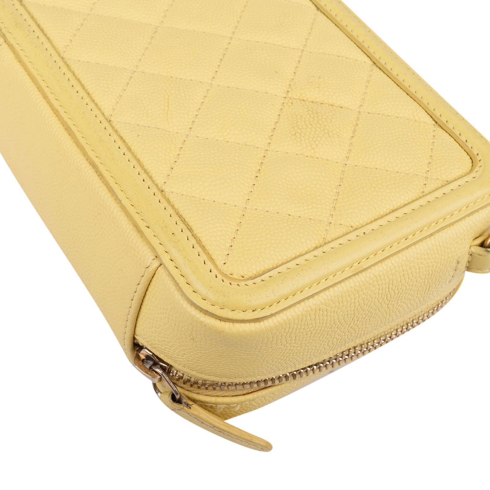 Chanel Quilted Caviar Leather CC Filigree Crossbody Bag - vintageandkickz