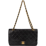 Chanel Quilted Lambskin 24K Gold Medium Double Flap Shoulder Bag