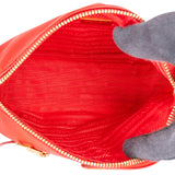 Prada Tessuto Nylon Saffiano Leather Shoulder Bag