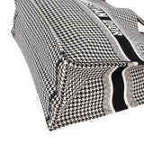 Christian Dior Houndstooth Monogram Canvas Book Tote Handbag
