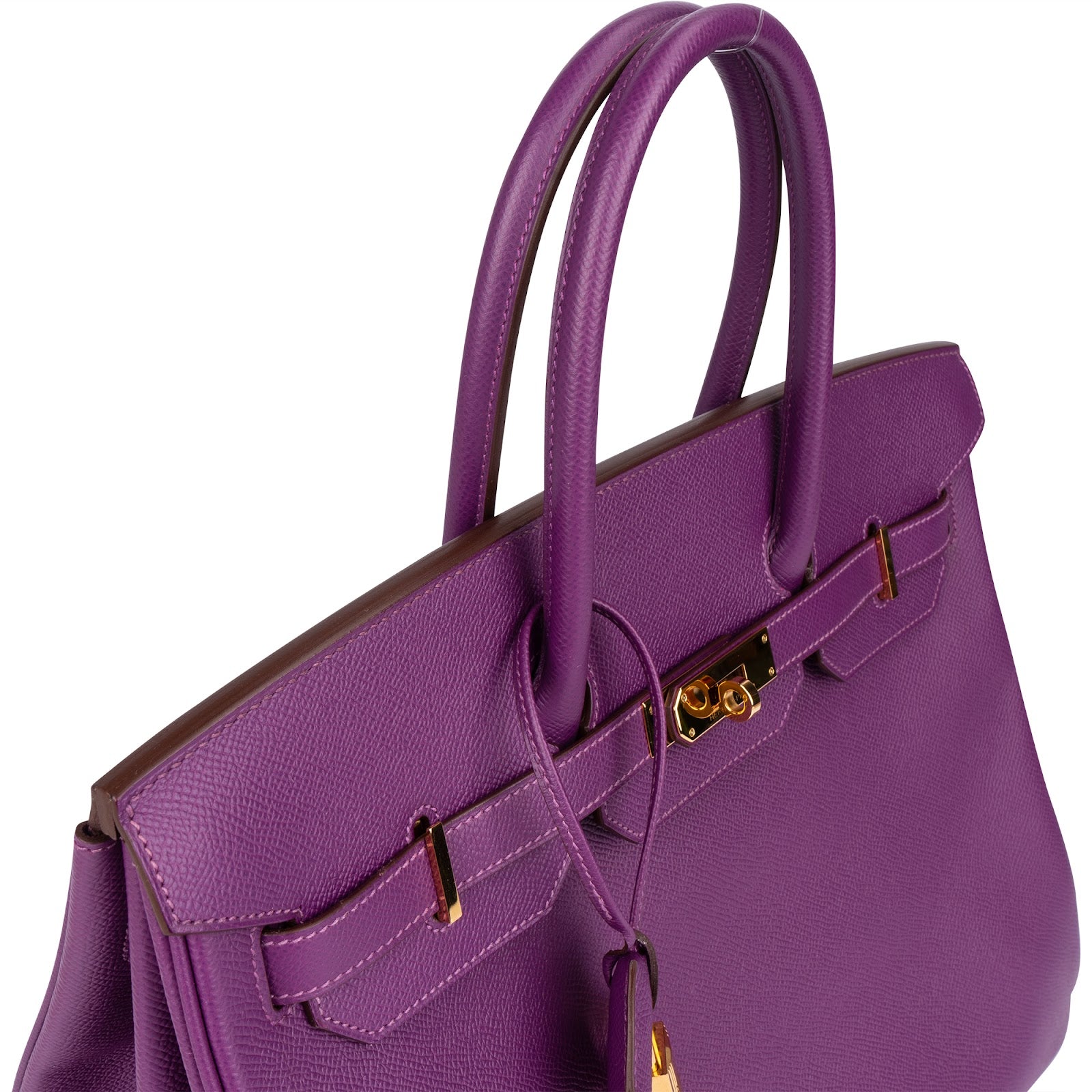 Hermès Violet Epsom Leather Birkin 35 Handbag - vintageandkickz