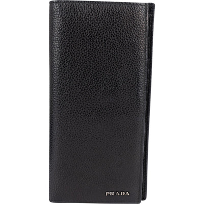 Prada Vitello Grain Leather Vertical Wallet