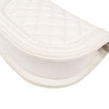 Chanel Quilted Caviar Leather Small Boy Messenger Single Flap Crossbody Bag