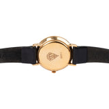 Gucci Gold Tone Black Leather Sherry Line Web 3000L Woman Watch