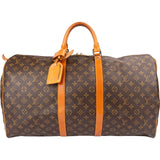 Louis Vuitton Monogram Canvas Keepall 55 Travel Bag