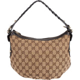 Gucci Monogram GG Studded Small Hobo Shoulder Bag
