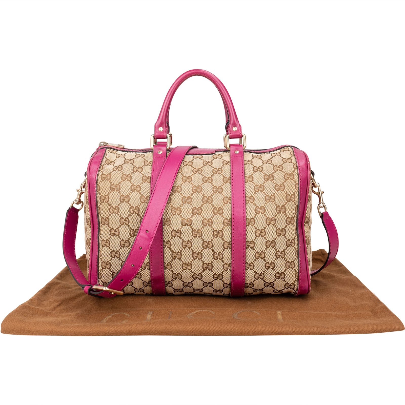 Gucci Monogram GG Boston Handbag - vintageandkickz