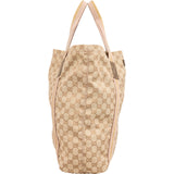 Gucci Monogram GG Canvas Striped Handle Tote Handbag