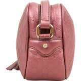 Gucci Microguccissima Metallic Leather Bamboo Tassel Camera Crossbody Bag