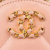 Chanel 19 Quilted Lambskin Round Crossbody Bag