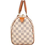 Louis Vuitton Monogram Damier Azur Canvas Speedy 25 Handbag