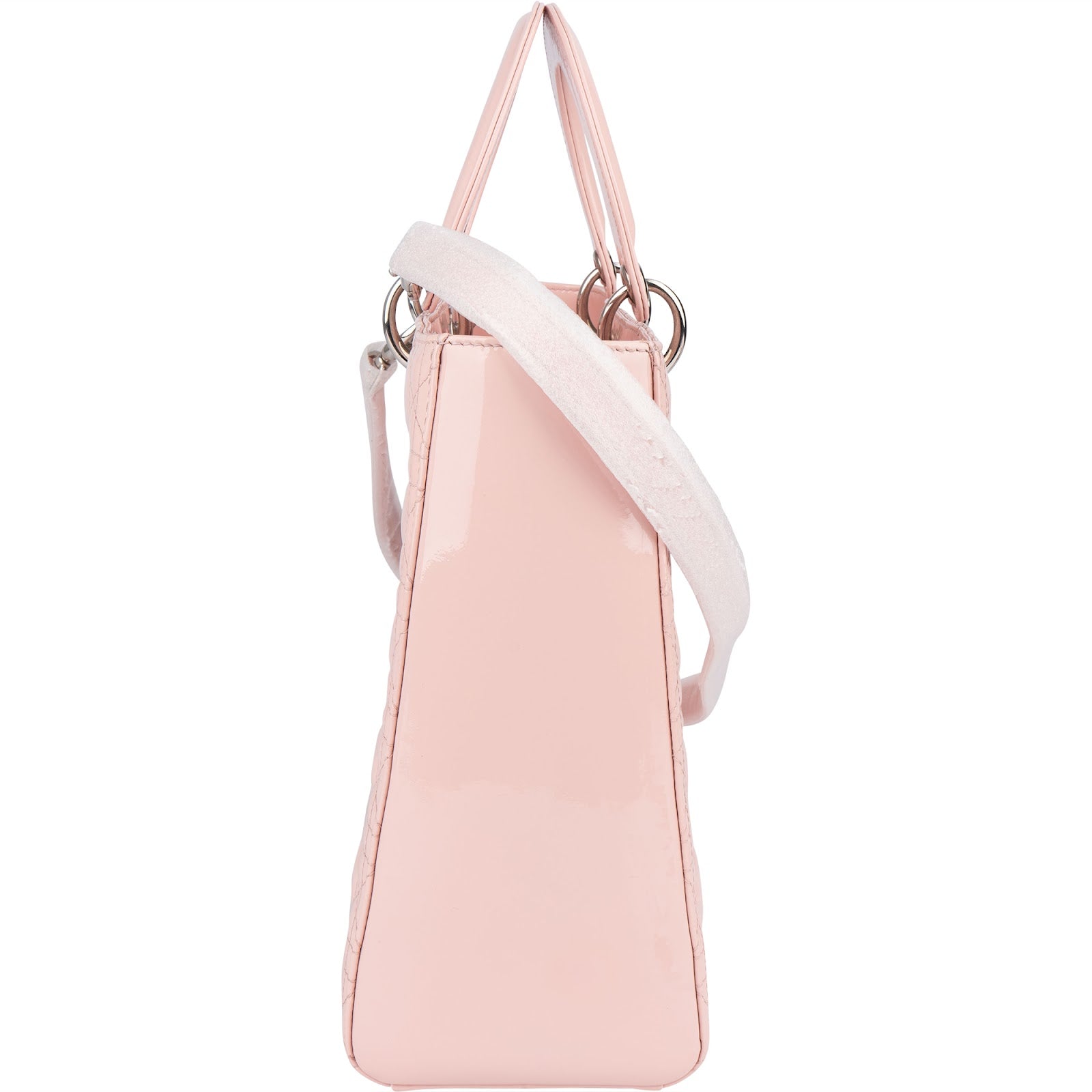 Christian Dior Quilted Patent Leather Lady Dior Handbag xx neuwertig - vintageandkickz