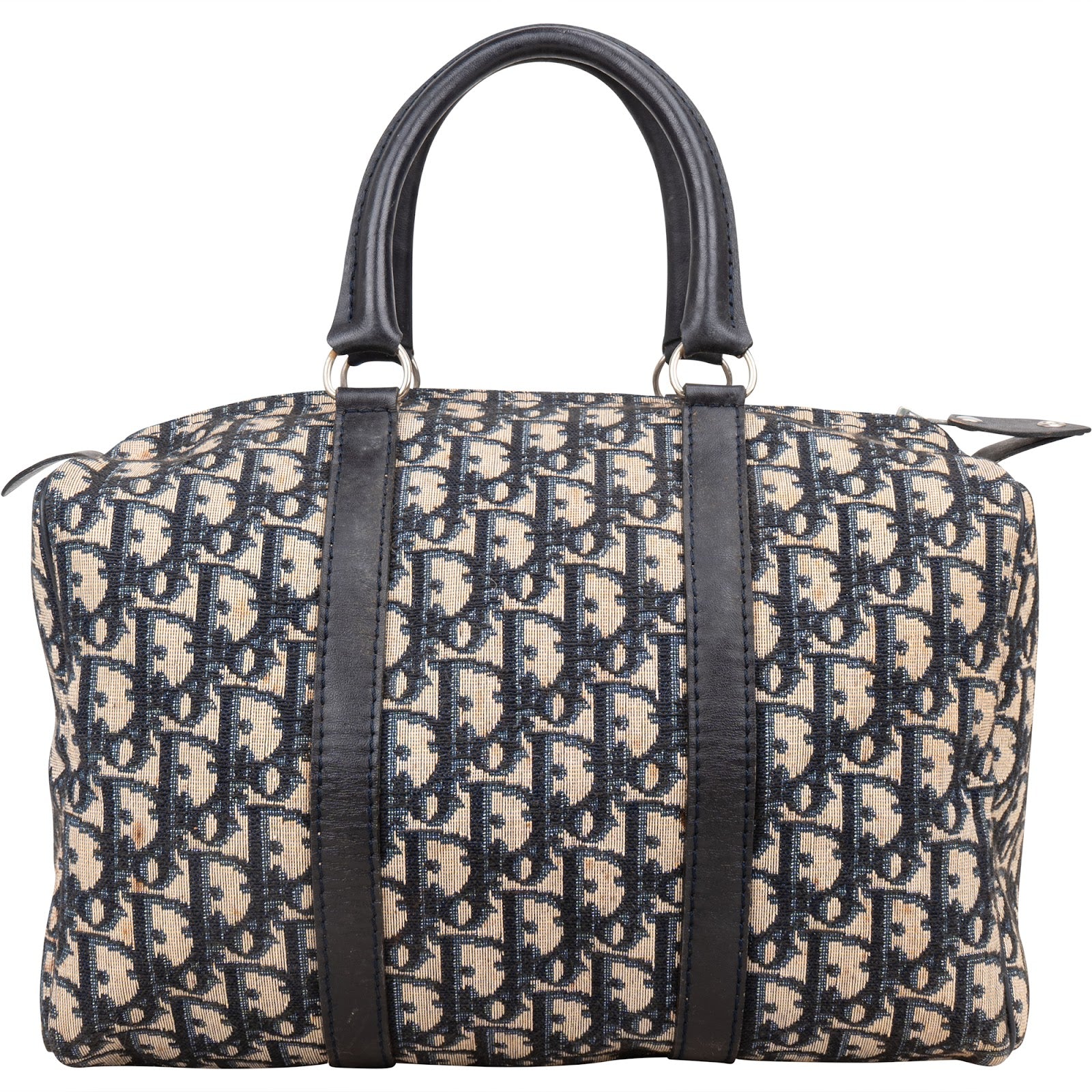 Christian Dior Trotter Monogram Oblique Boston Handbag - vintageandkickz