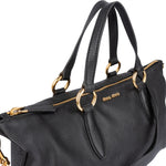 [🔄️B23 / F51] Miu Miu Vitello Lux Satchel Shoulder Bag - vintageandkickz