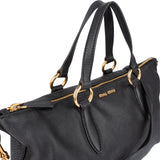 [🔄️B23 / F51] Miu Miu Vitello Lux Satchel Shoulder Bag - vintageandkickz