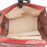 Celine Bicolor Leather Canvas Trapeze Handbag
