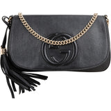 Gucci Black Leather Soho Chain Crossbody Bag