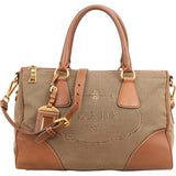 Prada Emblem Jacquard Bauletto Handbag